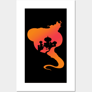 Aladdin Silhouette Posters and Art